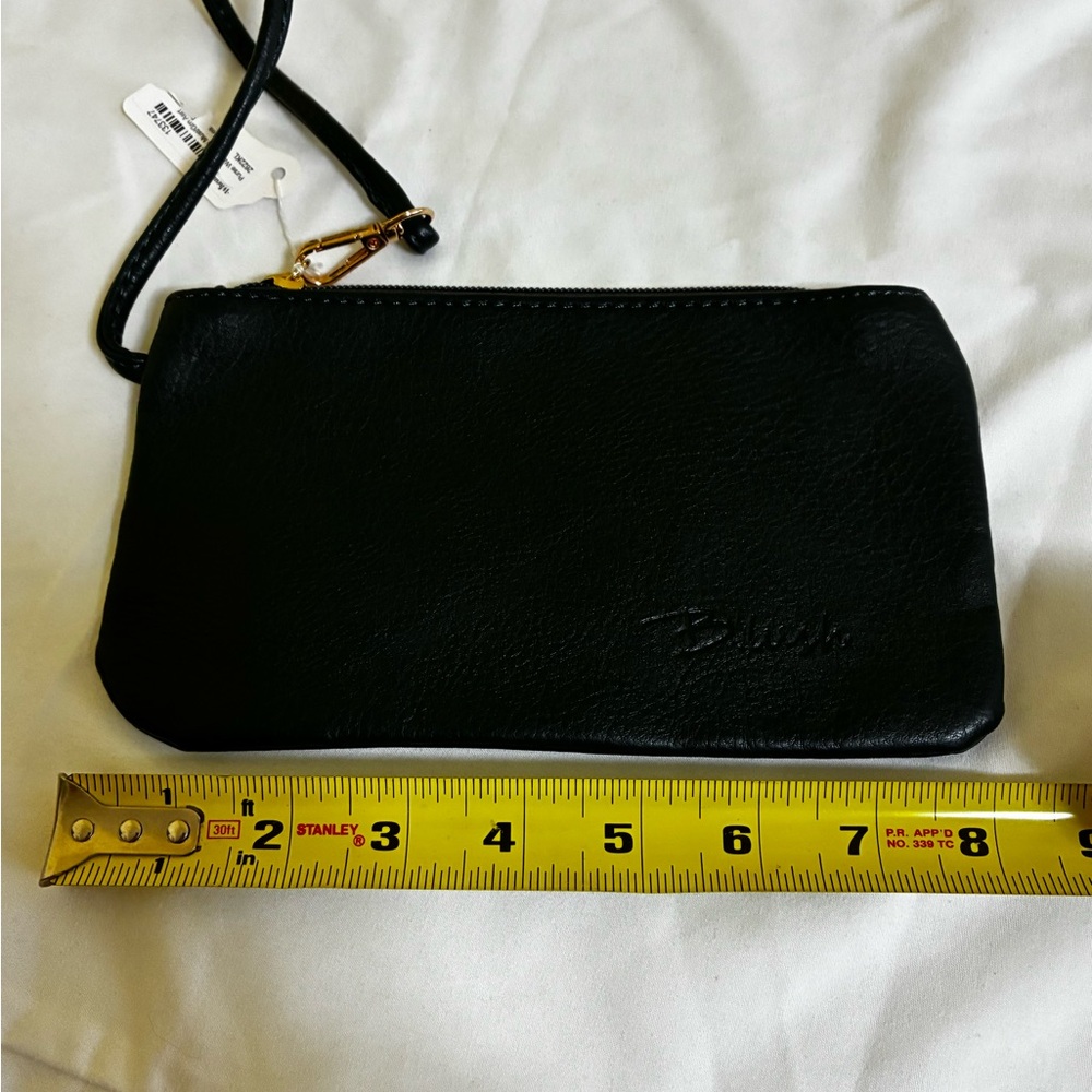 Dark green Leather Wristlet